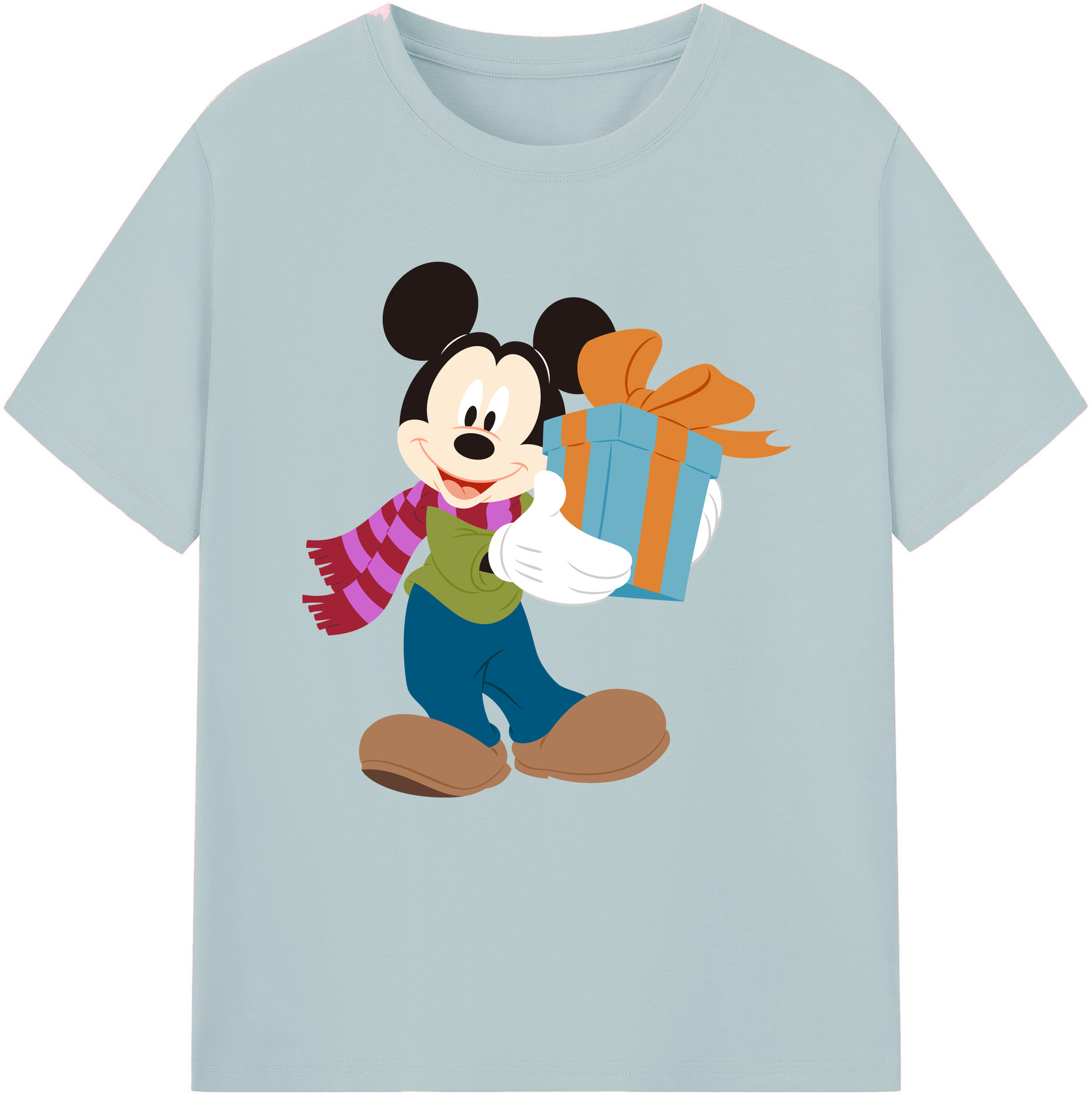 （画像用） ミッキーマウス Mickey Mouse 綿100％半袖Tシャツ（フロントプリント）